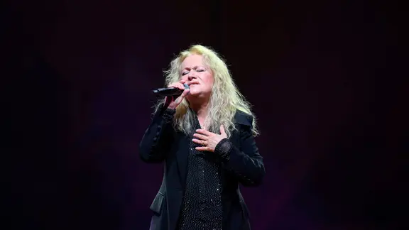 Sängerin Nicole bei einem Konzert in Nürnberg. im März 2026