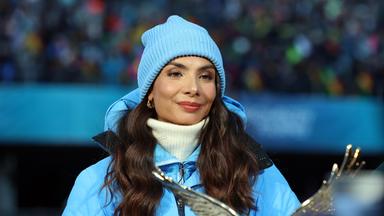 74.Internationale Vierschanzentournee, Skispringen, Herren, Weltcup, Oberstdorf, WM-Skisprung Arena in Oberstdorf, 4hills Lea Wagner, Moderatorin Sport