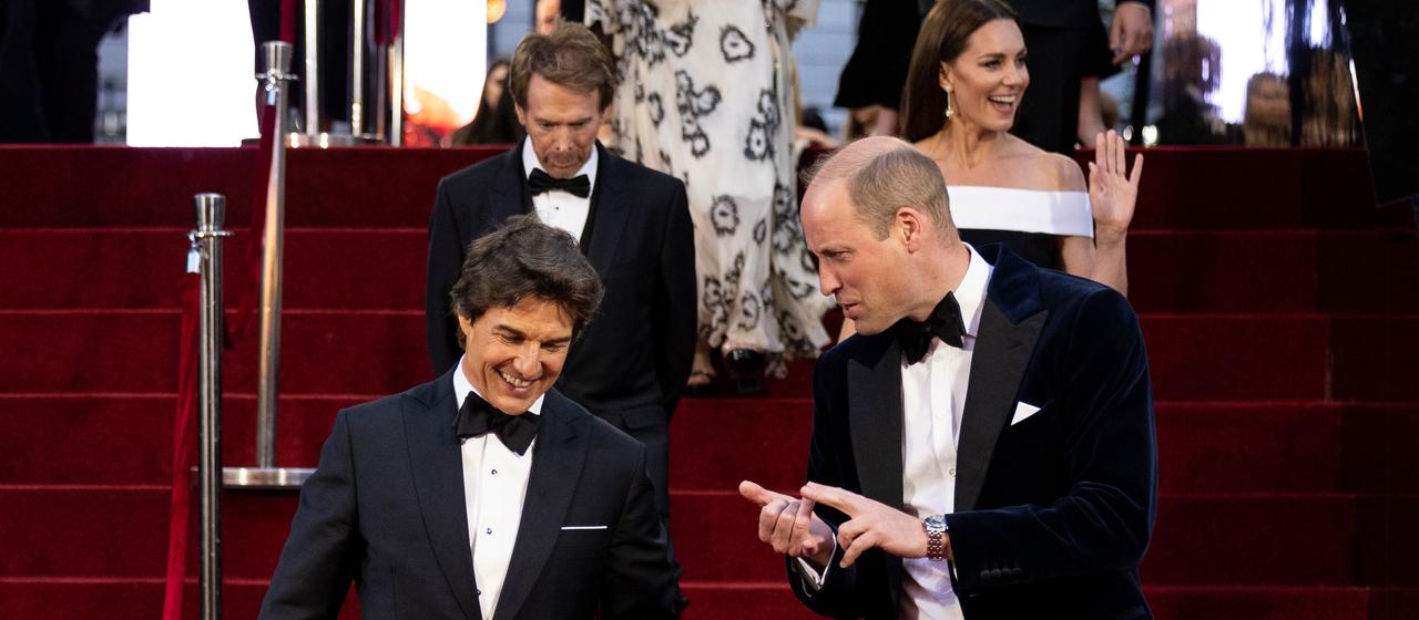 Prinz William und Tom Cruise bei der Premiere von "Top Gun: Maverick"